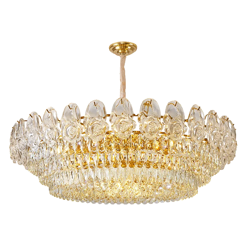 Afralia™ Crystal Rose Chandelier for Living Room Dining Bedroom 2024 French Light Luxury
