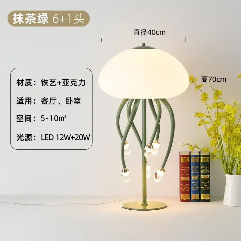 Afralia™ Kawaii LED Jellyfish Lamp Art for Bedroom Decor & Lighting