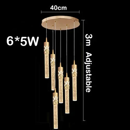Afralia™ LED Crystal Chandelier for Home Decoration & Lighting in Living Room, Bedroom, Hotel & Bar