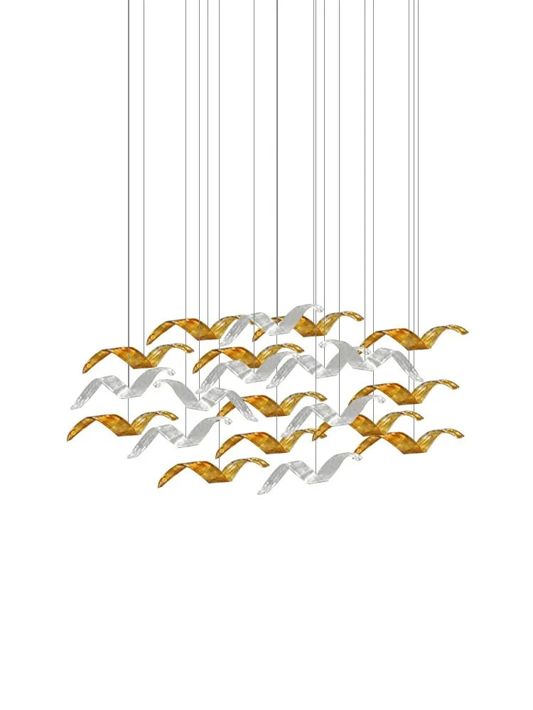 Afralia™ Spiral Glass Chandelier: Nordic Luxury Villa Pendent Lamp for Modern Bar and Restaurant