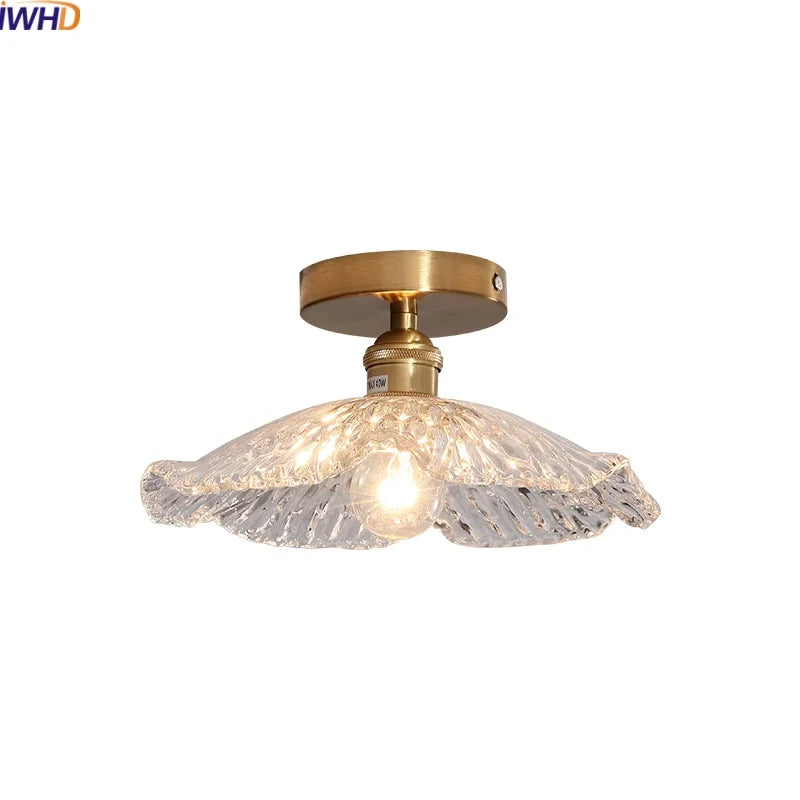 Afralia™ LED Glass Ceiling Lamp Modern Indoor Lighting Fixture