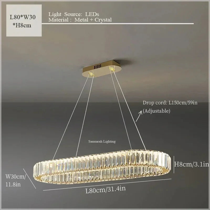 Afralia™ Crystal Ceiling Pendant Chandelier for Luxury Room Decor