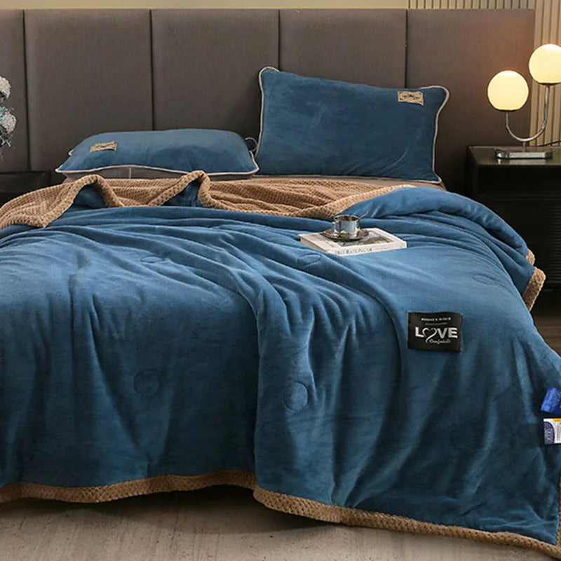 Afralia™ Luxury Flannel Fleece Three-Ply Weighted Blanket for Warmth & Comfort.