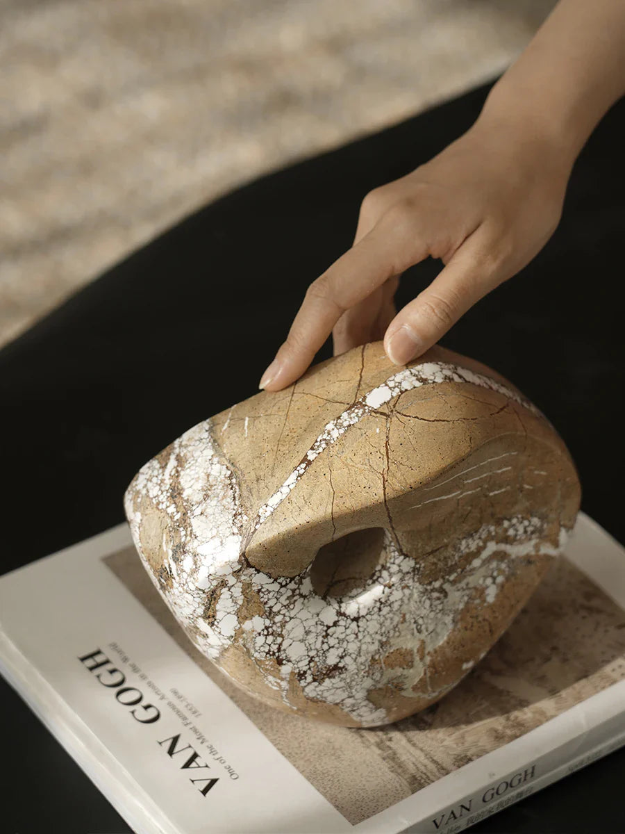 Afralia™ Marble Ornaments: Modern Sculpture Decoration for Living Room, Bedroom, Office