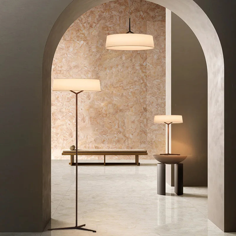 Afralia™ Italian Design Fabric Floor Lamp for Restaurant Living Room Bedroom
