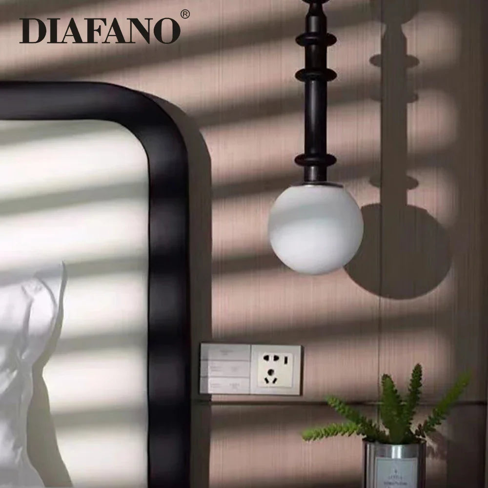 Afralia™ Wood LED Pendant Light for Bedroom Dining Room Study Office Bar