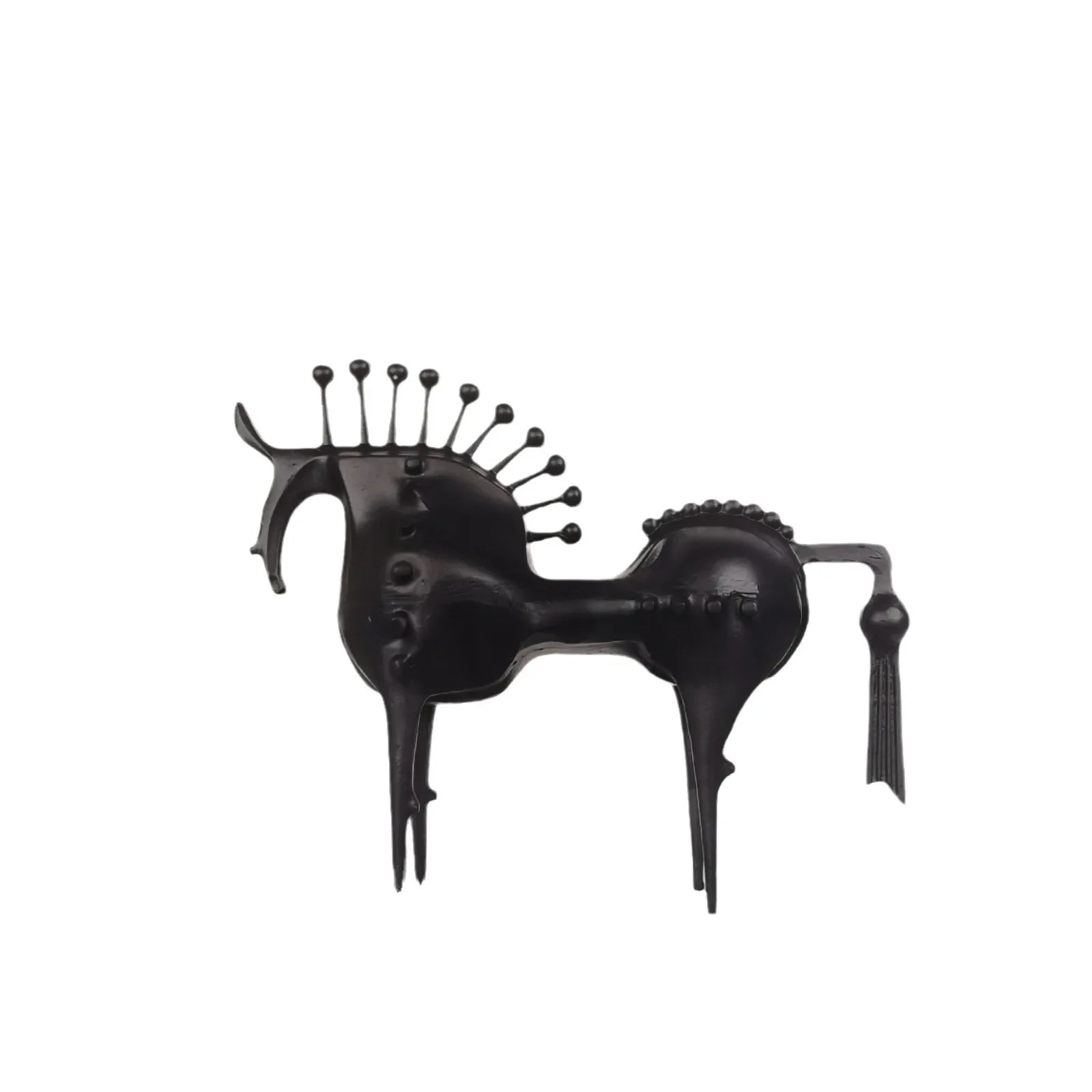 Afralia™ Metal Horse Sculpture Decorative Figurine Abstraction Home Decoration