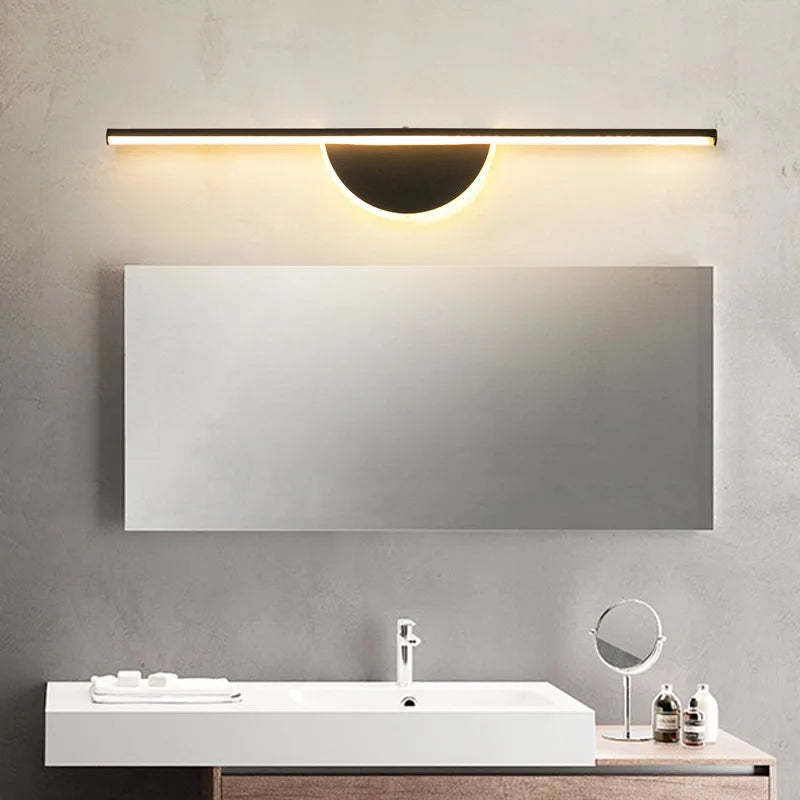 Afralia™ Modern LED Wall Light Bathroom Hardware Lamp Bedroom Bedside Background