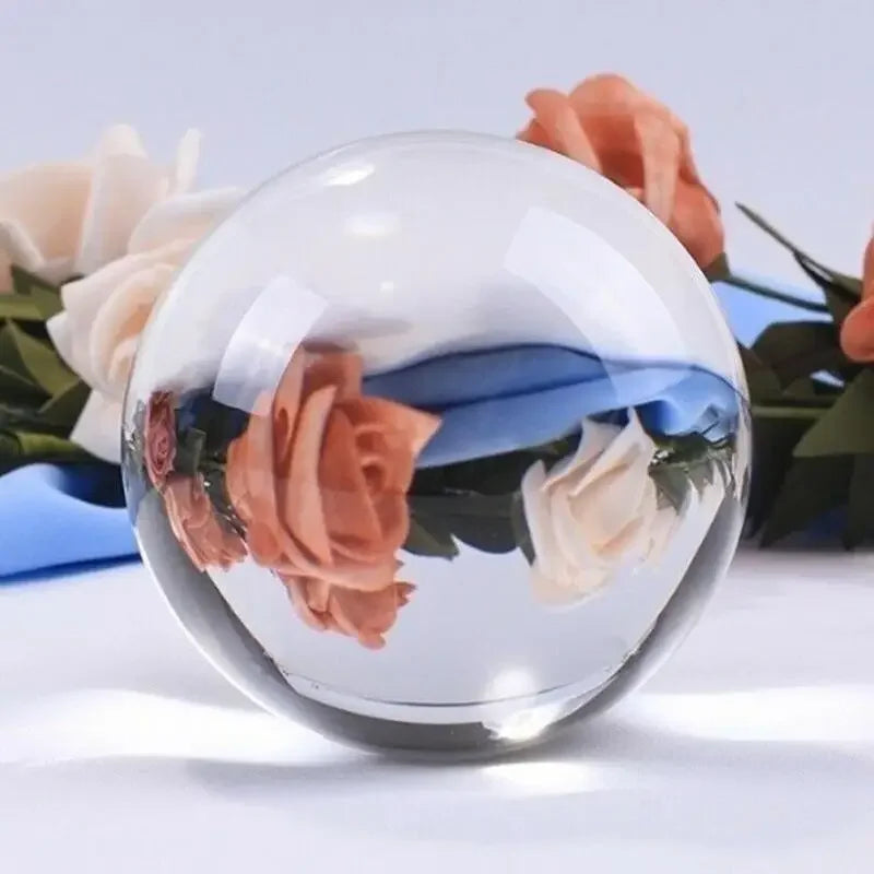 Afralia™ Clear Crystal Ball | Creative Photography Props | Fengshui Glass Ornaments | Home Decor