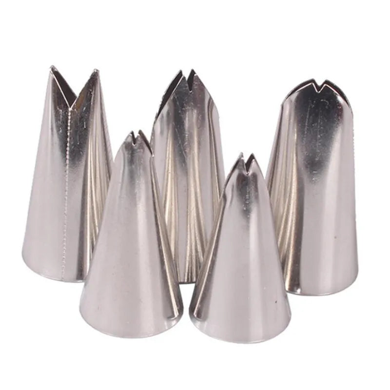 Afralia™ Stainless Steel Leaves Nozzles Set for Cake Decorating and Pastry Fondant