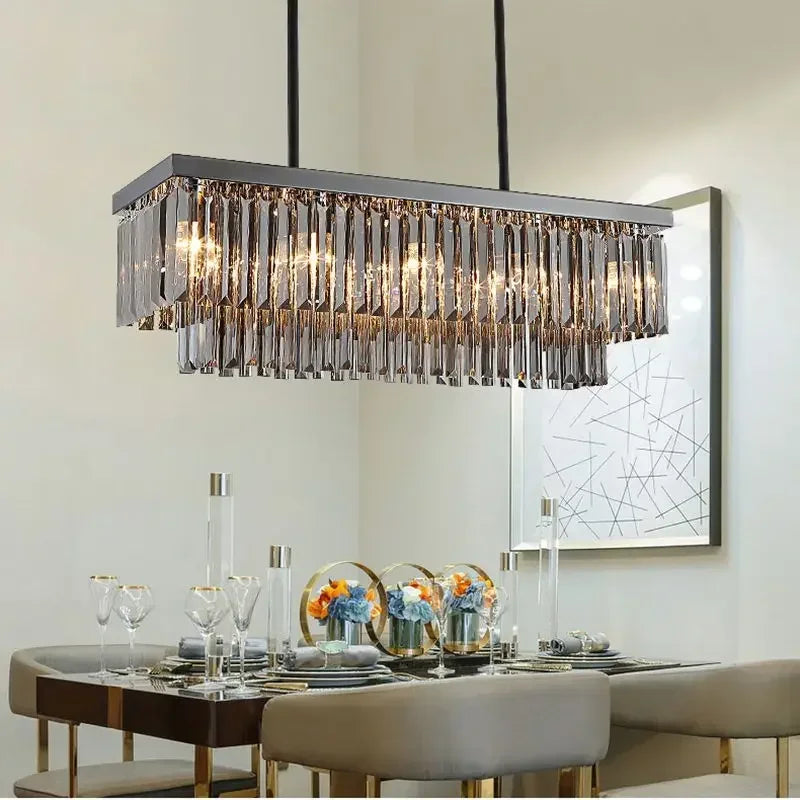 Afralia™ Nordic Crystal Chandelier Pendant Light for Dining Room Decor