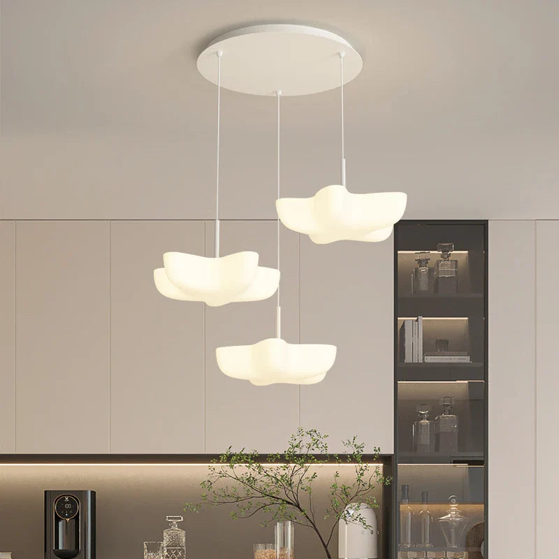 Afralia™ Cloud White Modern Chandelier Floating Pendant Lamp Kitchen Island Light