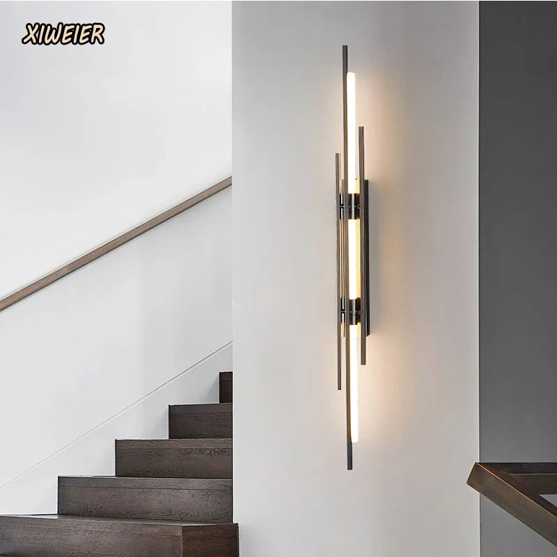 Afralia™ Copper Wall Lamp: Minimal Modern Design for Bedside, Living Room, Restaurant, Stairway