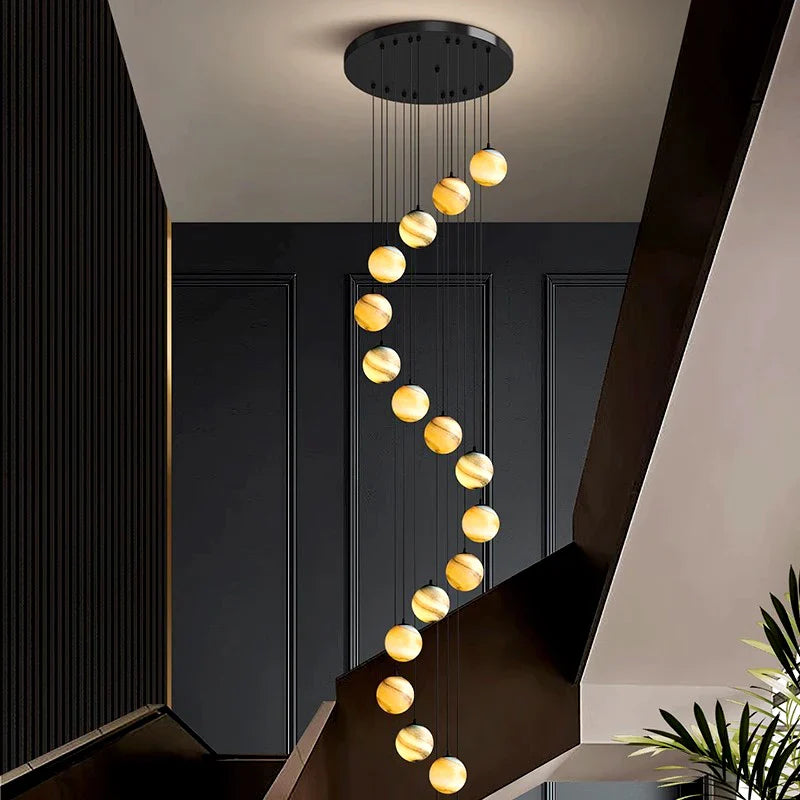 Afralia™ Modern Pendant Chandelier Ceiling Lamp for Indoor Living Room Lighting