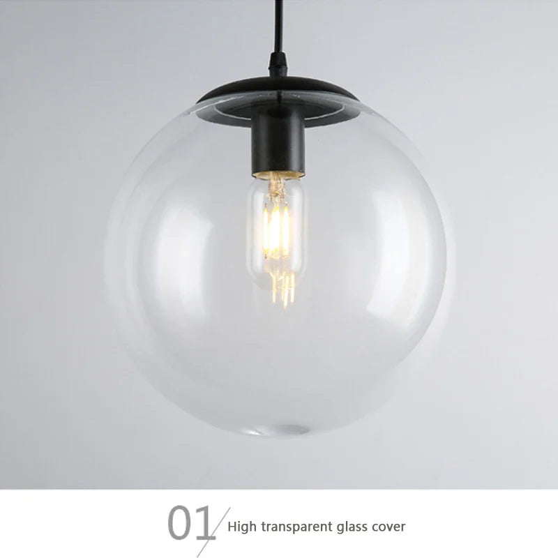 Afralia™ Glass Pendant Light: Modern Nordic Design for Bedroom, Living Room, Restaurant. Creative Home Decor Illuminate.
