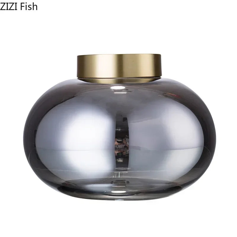 Afralia™ Glass Vase Desk Decoration Modern Floral Vases Room Decor Astral Bouquet