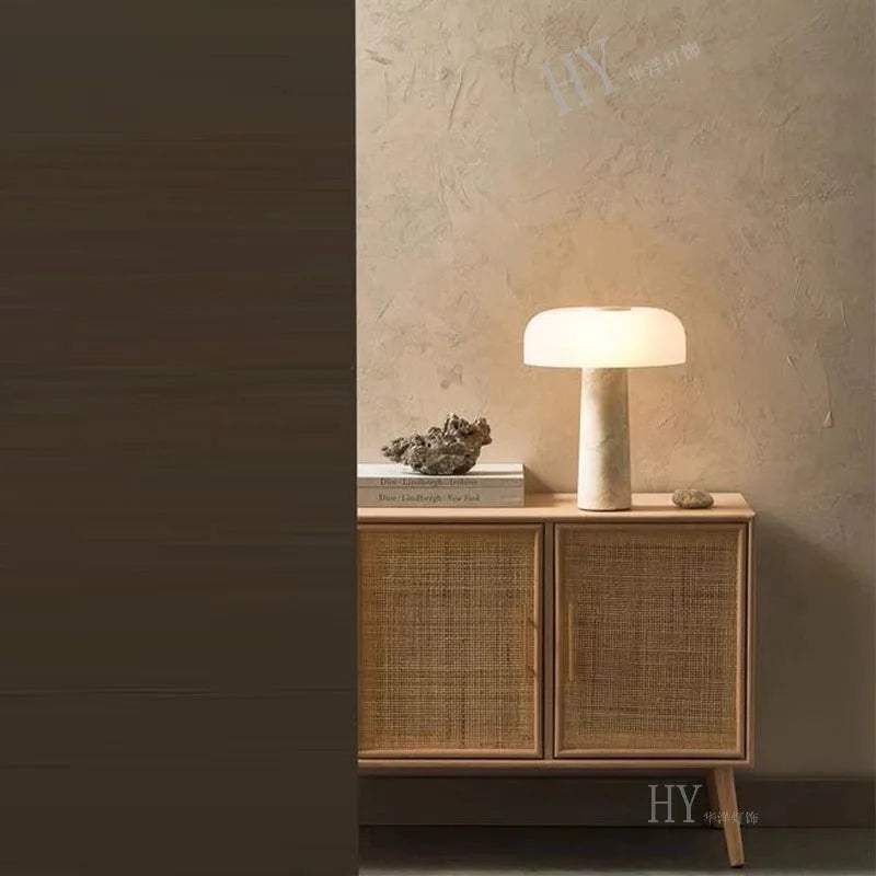 Afralia™ Retro Cave Stone Table Lamp for Living Room and Bedroom