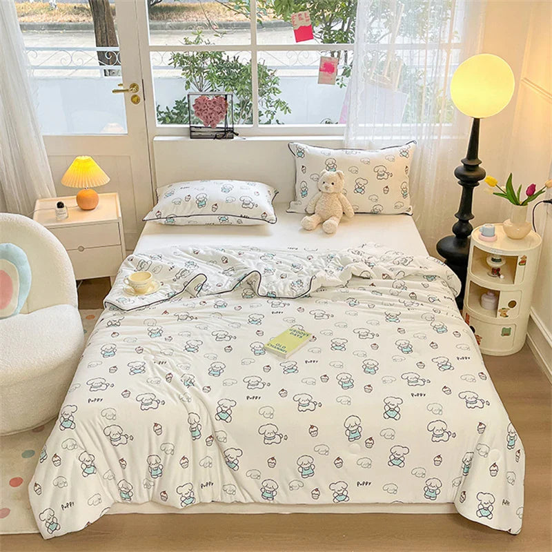 Afralia™ Kids' Summer Quilt: High-End Knitted Fabric, Super Soft & Breathable Comforter