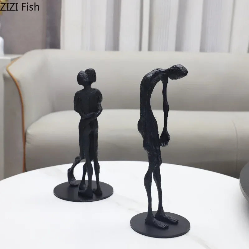 Afralia™ Modern Abstract Character Sculpture Desk Ornament for Room Aesthetics