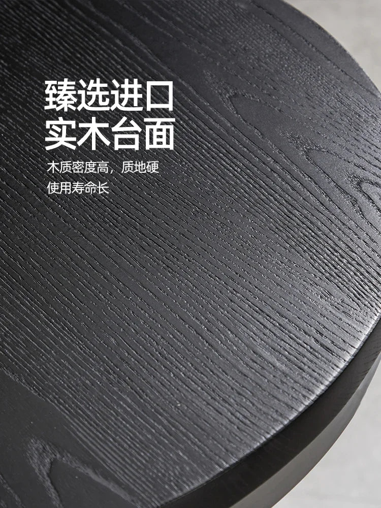 Afralia™ Industrial Iron Art Solid Wood Dining Chair for Coffee Shop & Bar