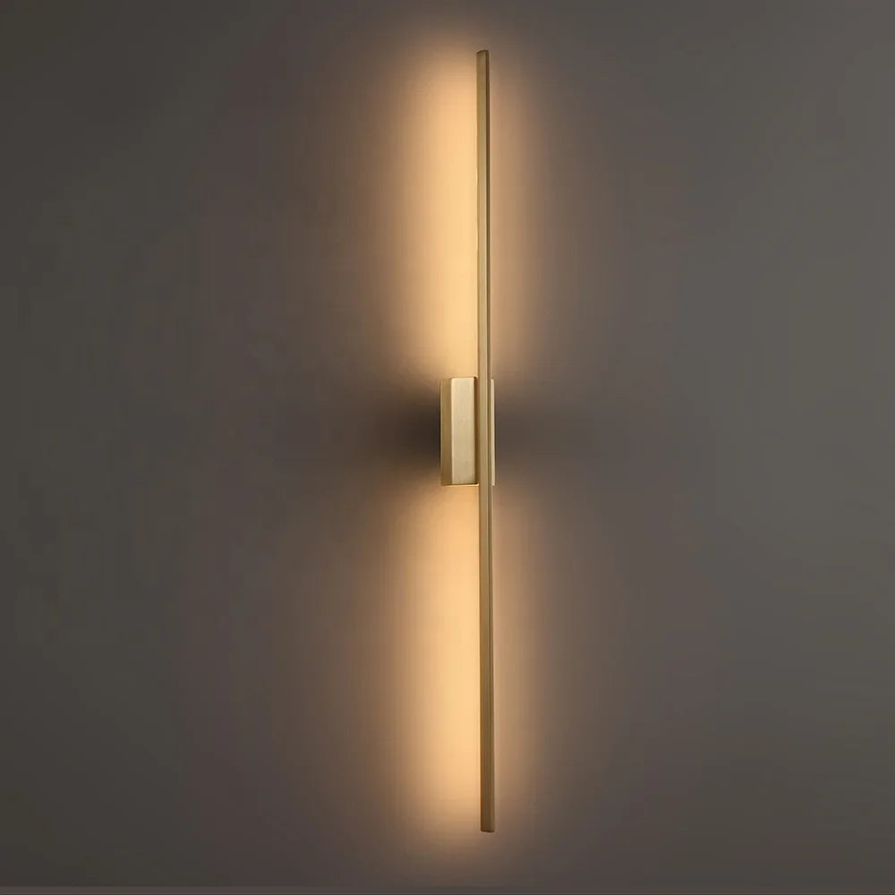 Afralia™ LED Copper Wall Lamp for Home Bedroom Living Room Hotel Décor