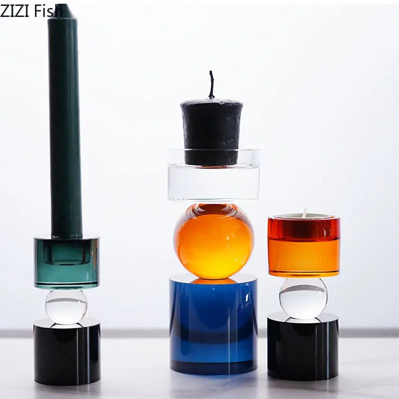 Afralia™ Crystal Candle Holders: Creative Home Aroma Container & Desk Decoration