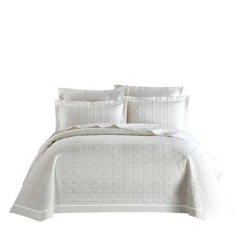 Afralia™ Cotton Coverlet Bedspread Set with Thick Quilting for Luxurious Bedding