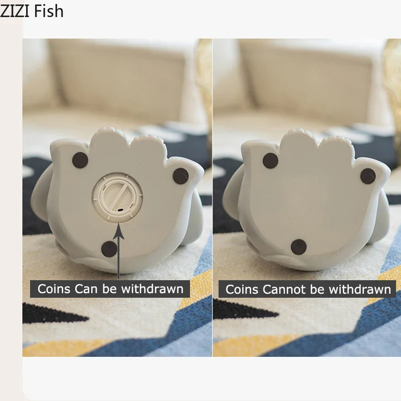 Afralia™ Elephant Child Savings Jar Piggy Bank Room Decor Resin Sculpture Elephant Ornament