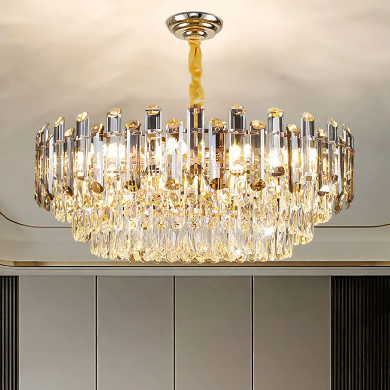 Afralia™ Luxury Crystal Chandelier: Modern Living Room & Dining Room LED Lighting