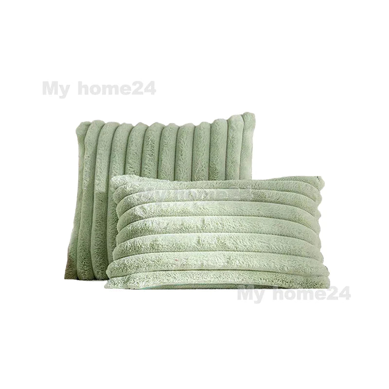 Afralia™ Retro Fluffy Soft Throw Pillowcover for Sofa Couch Home Decor