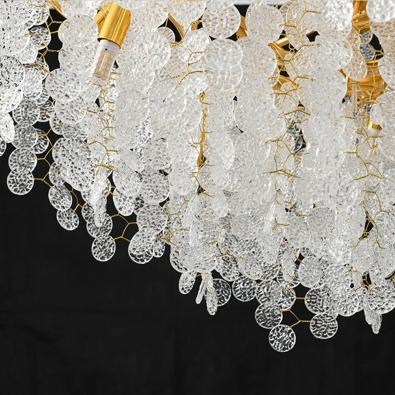 Afralia™ Round Crystal Pendant Chandelier for High-End Luxury Home LED Lighting