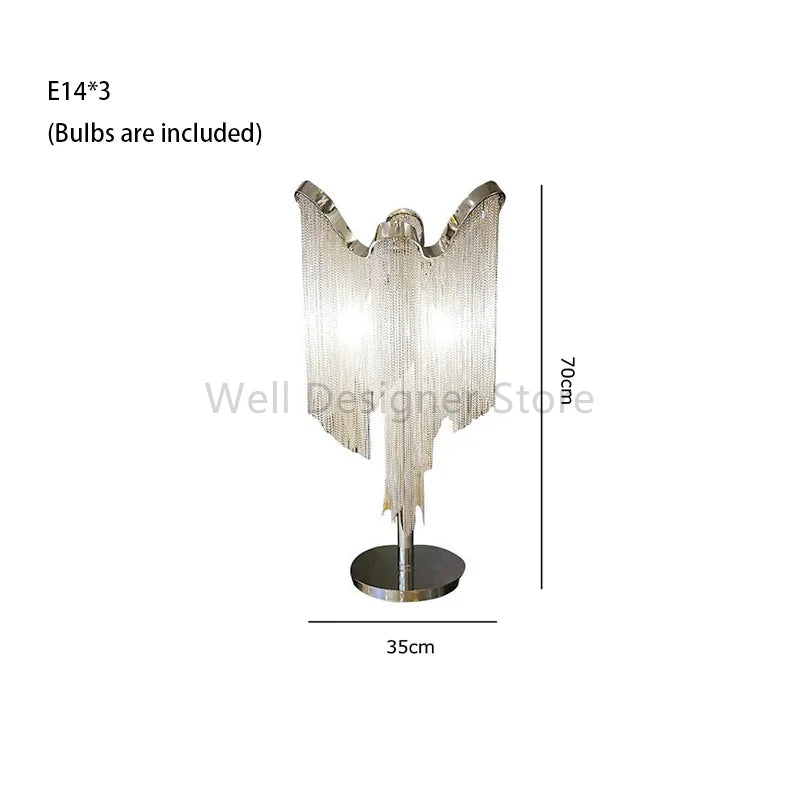 Afralia™ Modern Luxury Tassel Chandelier with E14 Base Aluminum Lamp for Indoor Decor