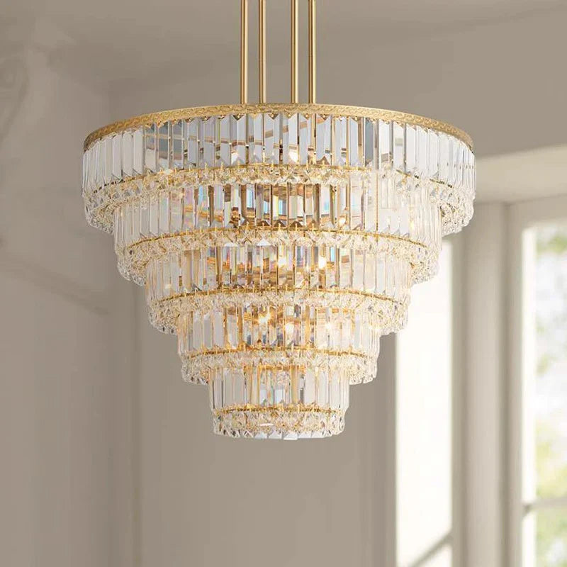 Afralia™ Crystal Round Pendant Lights: Luxury Nordic Living Room Decoration