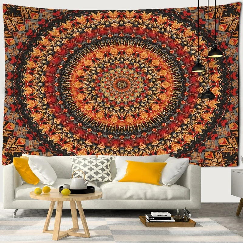 Afralia™ Mandala Tapestry Wall Hanging for Boho Witchcraft Decor