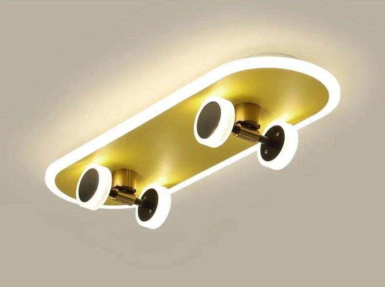 Afralia™ Skateboard Ceiling Lights: Modern Nordic Design for Children's Room, Boy/Girl Living Decor