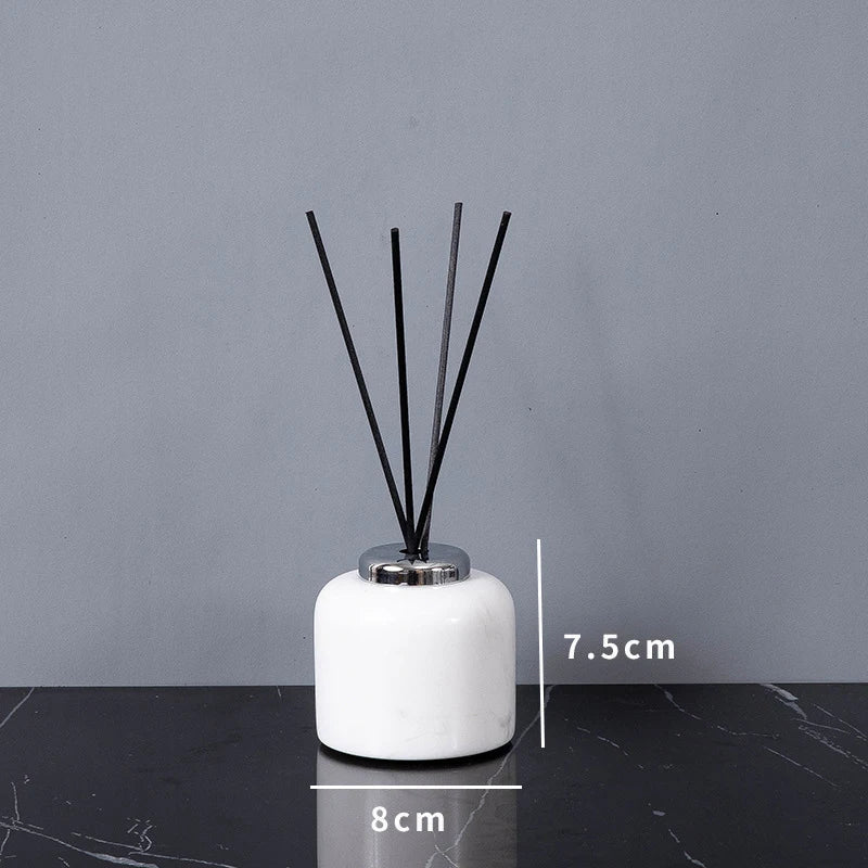 Afralia™ Marble Bathroom Set: Soap Dispenser, Toothbrush Holder, Soap Dish, Cotton Swab Holder