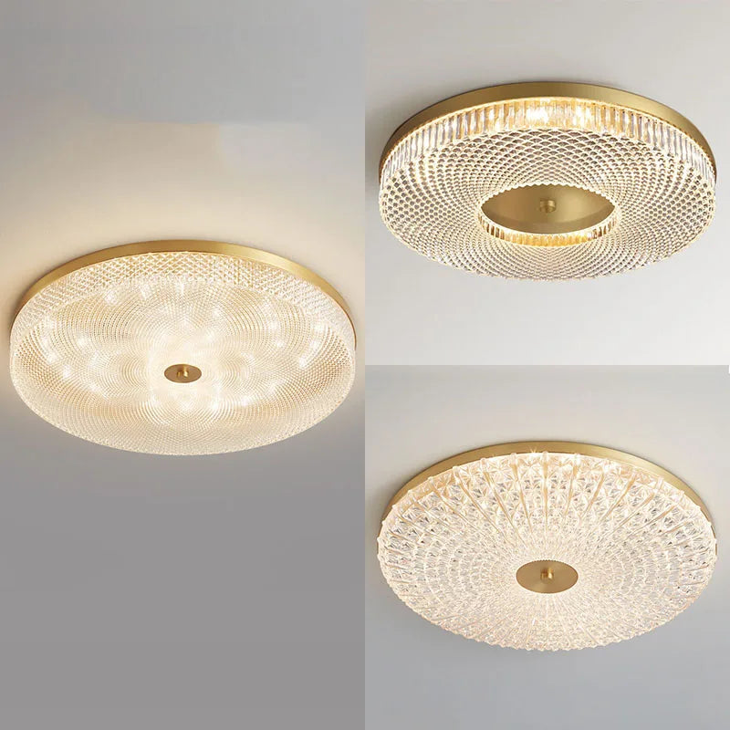 Afralia™ Round Acrylic Ceiling Lamp: Modern Light Luxury for Bedroom & Living Room