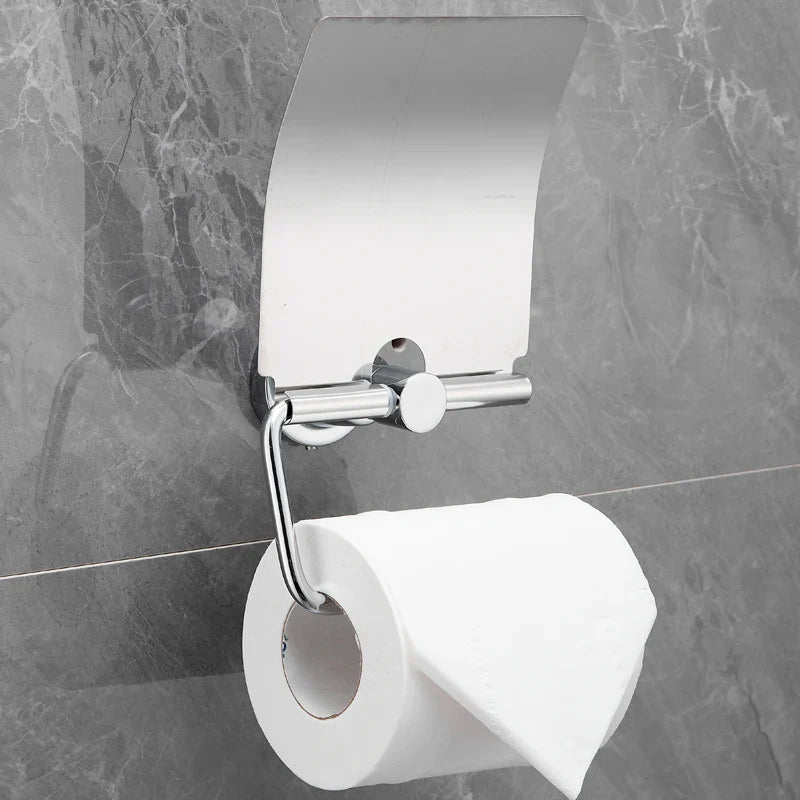 Afralia™ Toilet Paper Holder Wall Mount Stainless Steel Tissue Roll Dispenser