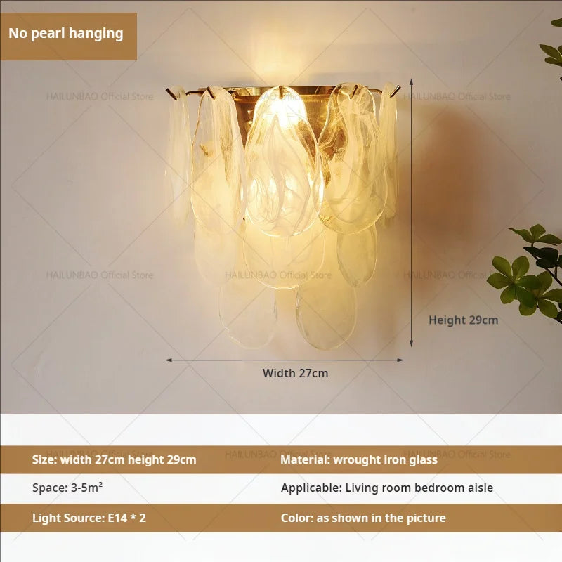 Afralia™ Luxe Crystal Glass Wall Lamp for Aisle, Living Room, Bedroom & Corridor Lighting