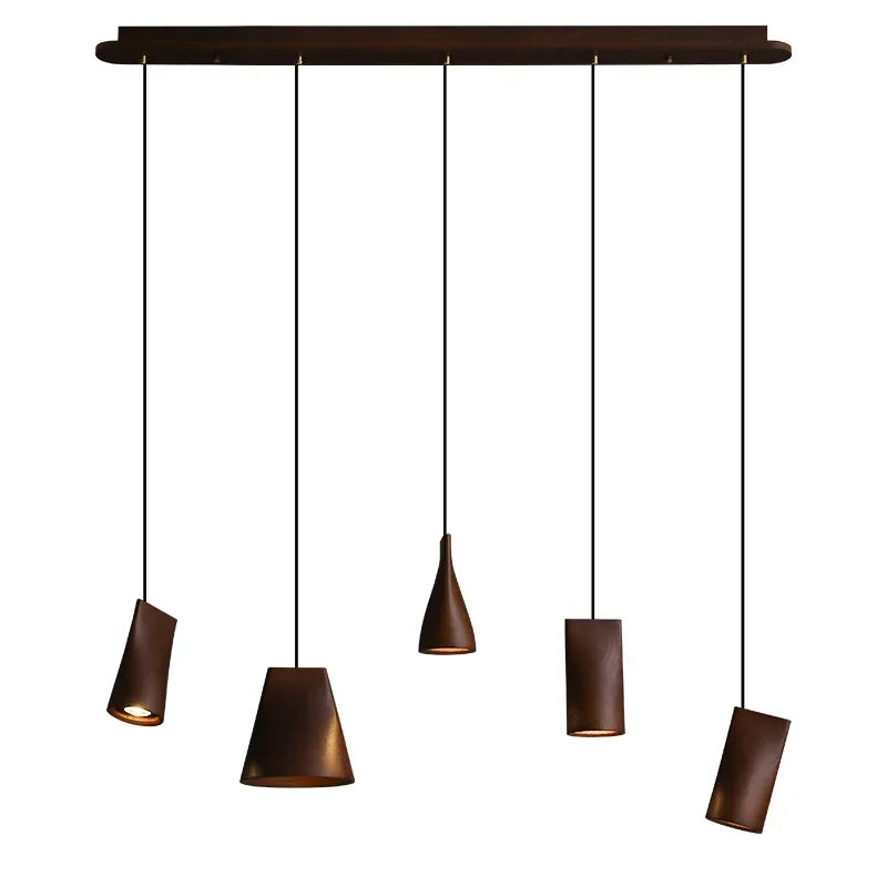 Afralia™ Nordic Wood Bedside Lamp LED Chandelier for Bedroom, Restaurant, and Bar Table
