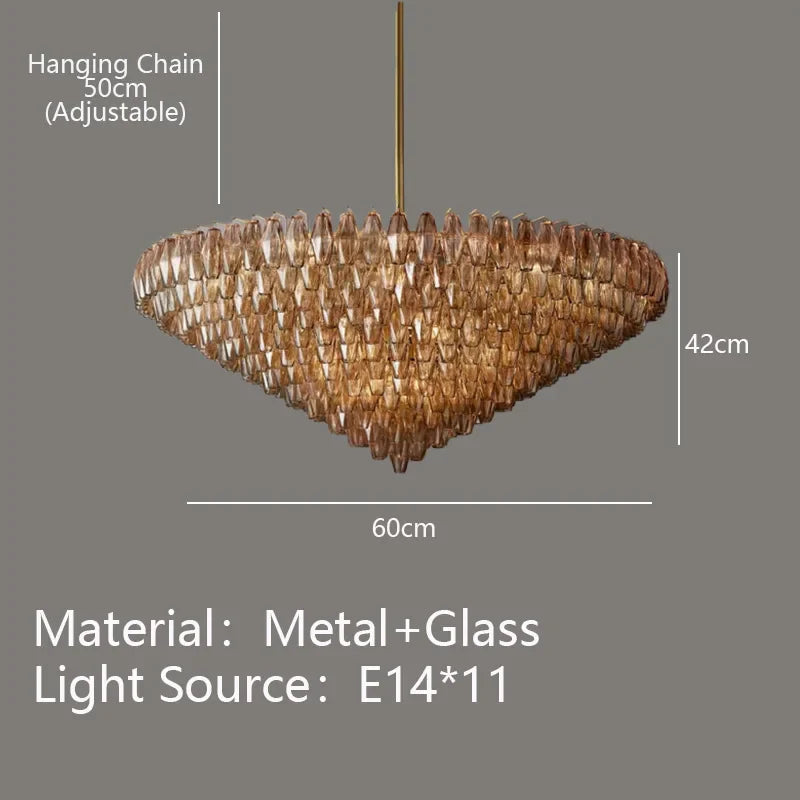 Afralia™ Classical Large Copper Hanging Ceiling Lamps for Luxury Home Decor