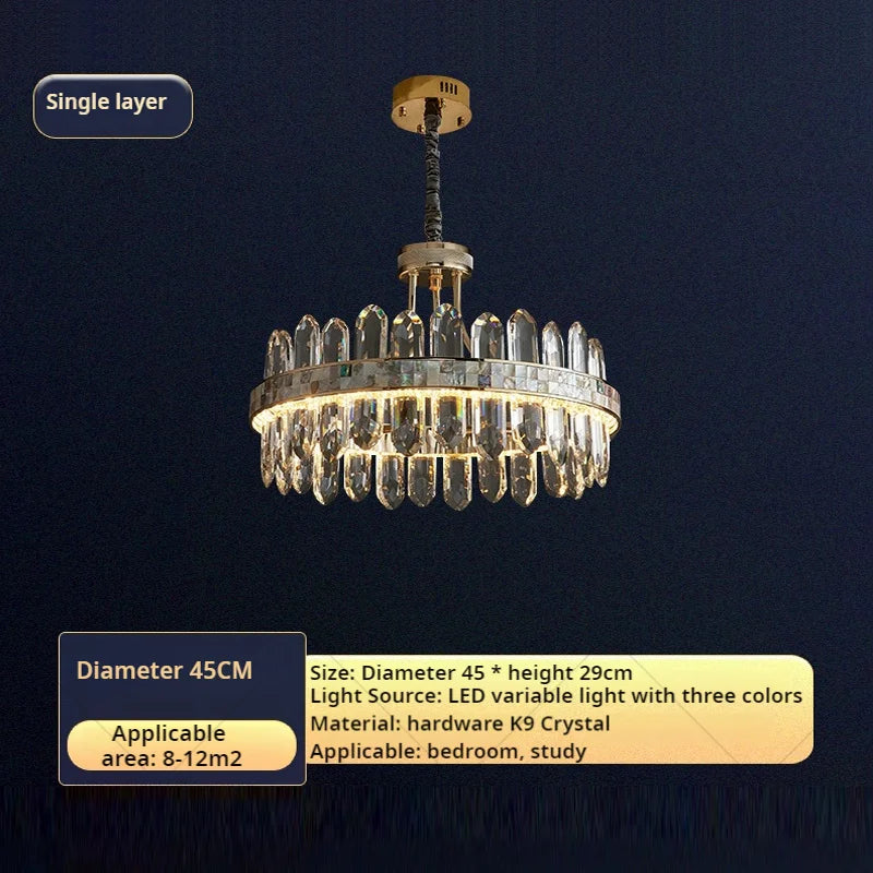 Afralia™ Crystal Chandelier: Modern Luxury for Living Room, Dining Room, Bedroom