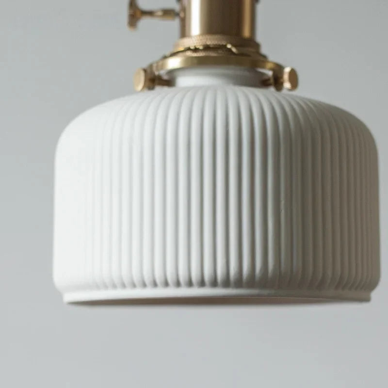 Afralia™ Ceramic LED Pendant Lights for Kitchen Living Room Cafe Bar - Vintage Hanging Lamp