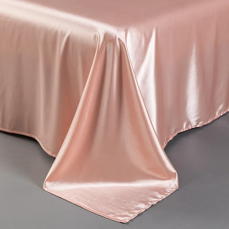 Afralia™ Mulberry Silk King Size Sheet Set - Luxury Soft Bed Cover in Solid Color