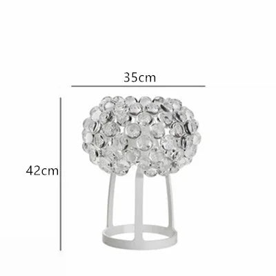 Afralia™ Clear Gold Acrylic Pendant Lights: Modern Living Room Foscarini Caboche Style