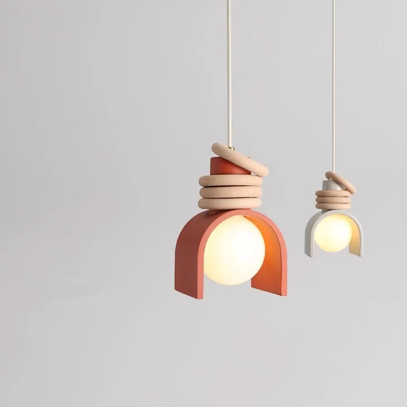 Afralia™ Resin LED Pendant Lamp for Indoor Spaces - Adjustable Cord, E27 Bulb