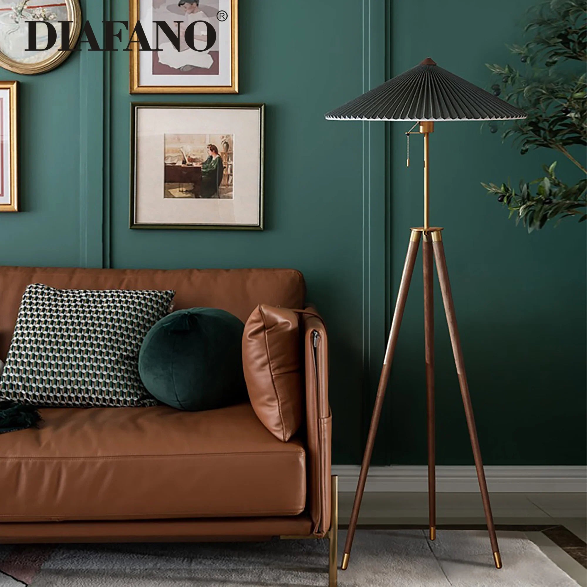 Luxury Wood Floor Lamp Standing Light for Home Decor - Afralia™