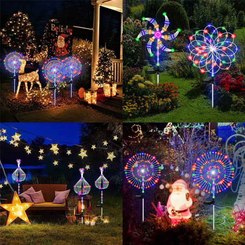 Afralia™ Solar Firework Fairy Lights for Outdoor Garden Decoration and Parties