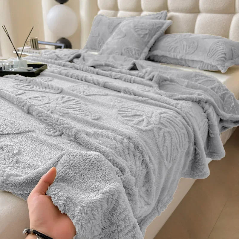 Afralia™ Chiffon Butterfly Jacquard Throw Blanket, Soft & Cozy Shawl for Couch/Bed