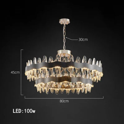 Afralia™ Crystal Luxury LED Pendant Light for Kitchen Island, Dining Table, and Living Room